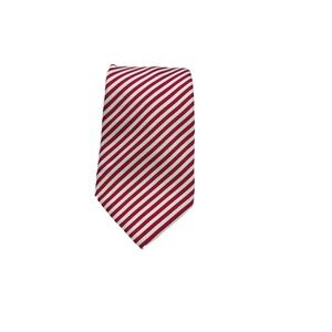Charles Tyrwhitt Striped Pattern Tie Diagonal Red & White Silk Necktie London